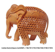 WOODEN CARVED ELEPHANT - UNDERCUT