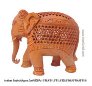 WOODEN CARVED ELEPHANT - UNDERCUT