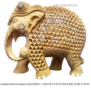 WOOD HAND CARVED ELEPHANT CHRISTMAS DECOR GIFTS