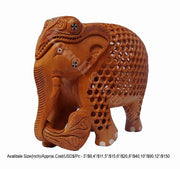 WOOD HAND CARVED ELEPHANT CHRISTMAS DECOR GIFTS