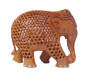WOOD HAND CARVED ELEPHANT CHRISTMAS DECOR GIFTS