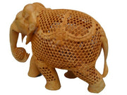 WOOD HAND CARVED ELEPHANT CHRISTMAS DECOR GIFTS