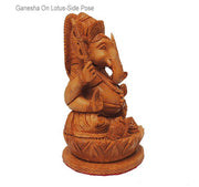 WOODEN CARVED GANESH STATUE