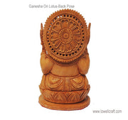WOODEN CARVED GANESH STATUE