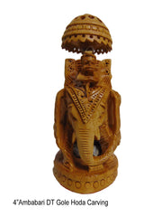 WOODEN TOWER ELEPHANT FOR DECORATION