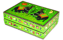 HAND PAINTED WOODEN BOX