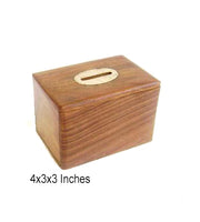 Wood Coin Money Piggy Bank Saving Box