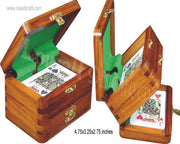 Wooden Playing Card Double Deck Box
