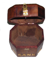 Wooden Money Bank hexagonal Box