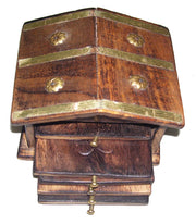 Wooden Hut Tea Coaster Set