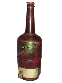 BOTTLE SHAPE WOODEN MONEY BOX / PIGGY BANK