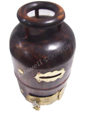 CYLINDER SHAPE WOODEN MONEY BOX / PIGGY BANK
