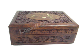 WOODEN  CARVING JEWELERY BOX