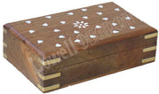 HAND CARVED WOODEN TRINKLET KEEPSAKE BOX