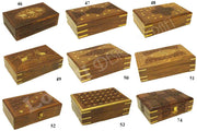 WOODEN ANTIQUE CARVED JEWELRY BOX