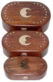 Wooden Jewelry Box Oval Shape