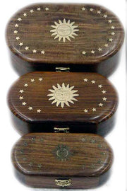Wooden Jewelry Box Oval Shape