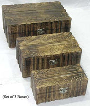 Wooden Antique Carved Jewelry Box