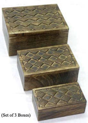 Wooden Antique Carved Jewelry Box