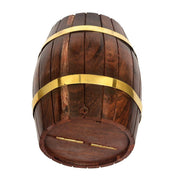 Wood Handcrafted Money Bank (11 x 10.5 x 13.5 cm, Brown)