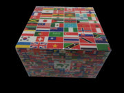 FLAG DESIGN ENAMEL WOODEN BOX ( 5