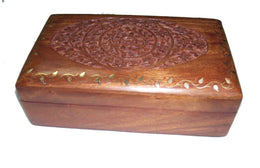 WOODEN BOX BRASS INLAY DESIGN   (8
