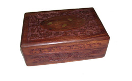 WOODEN BOX CARVING & BRASS INLAY DESIGN   (7