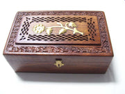 WOODEN JEWELRY STORAGE BOX CARVING     (10