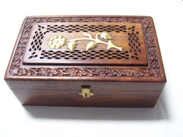 WOODEN JEWELRY STORAGE BOX CARVING     (10