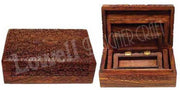 ANTIQUE HAND CARVED WOODEN BOXES WHOLESALE   (6