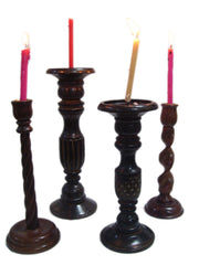 Wooden Candle Stand Rope Design