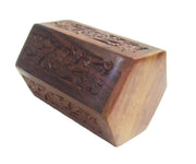 Wood Carved Pen Holder