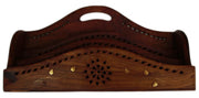 Quality Carved Mango solid Wood With-Inlaid letter/paper rack