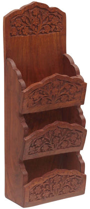 Handcrafted Wall Mount Handmade Rack in Wood Home/Office Accessories Organizer