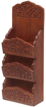Handcrafted Wall Mount Handmade Rack in Wood Home/Office Accessories Organizer