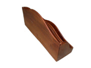 Brass Inlaid Flowers Letter Correspondence Rack Wooden Desk Organizer