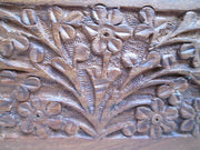 Beatiful Carved Floral Wooden Wood Letter Rack