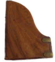 BRASS INLAY WOODEN DESK LETTER RACK