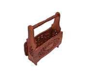 CARVED  WOOD  MAGAZINE HOLDER