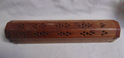 Incense Burner Coffin Box Wooden elephant Brass Inlay