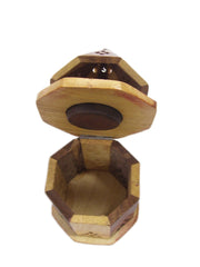 Temple Wooden Charcoal incense Cone Burner Box