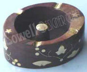 ROUND SHAPE WOODEN ASHTRAY HOUSE CAR CIGRATTE GIFT