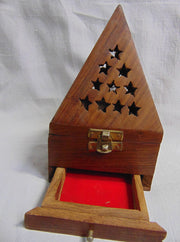 Wooden Loban Burner Pyramid Shape