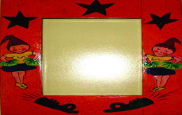 PAINTED WOODEN PHOTO FRAME