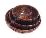 WOODEN SERVING BOWL SET