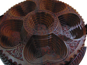 WOODEN DRY FRUIT SPRING TRAY-6 COMPARTMENT