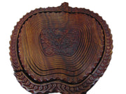 WOODEN APPLE SHAPED FOLDABLE FRUIT BASKET