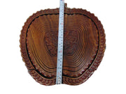 WOODEN APPLE SHAPED FOLDABLE FRUIT BASKET