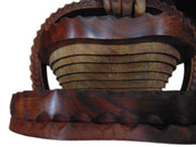 WOODEN APPLE SHAPED FOLDABLE FRUIT BASKET