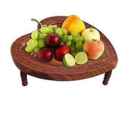 Handmade Heart Shape Foldable Wooden Collapsible Fruit Basket